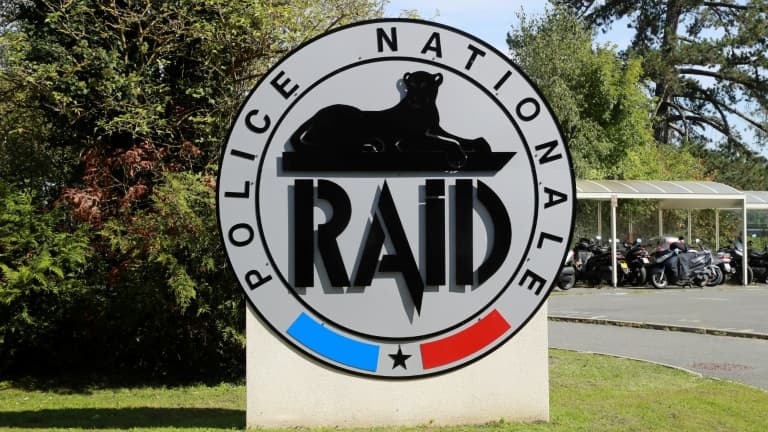 Le logo du RAID à Bièvres, en banlieue parisienne, le 21 septembre 2017. Photo d'illustration