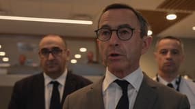 Bruno Retailleau depuis le PC sécurité le 1er mai 2025 lors d'une interview pour BFMTV
