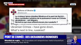 Les autorités ukrainiennes ironisent après l'explosion au pont de Crimée, sans revendiquer de responsabilités