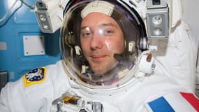 Thomas Pesquet dans sa combinaison spatiale.