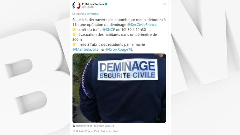 Une opération de déminage est organisée ce vendredi à Mantes-la-Jolie, dans les Yvelines.
