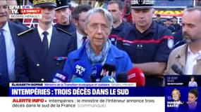 Intempéries dans le sud: Élisabeth Borne confirme la mort de 3 personnes
