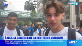 Nice:  les élèves du collège Alphonse Daudet ont fait leur rentrée en uniforme