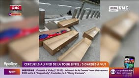 Cercueils au pied de la Tour Eiffel : 3 gardés à vue 