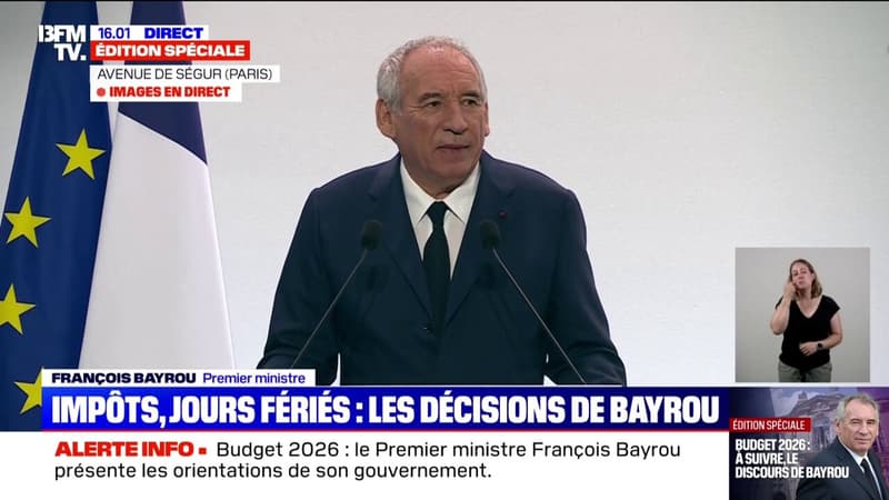 Budget: François Bayrou dénonce 