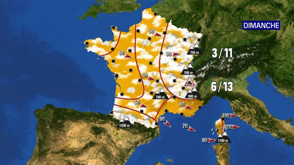 La météo du dimanche 14 mars