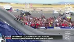 Les figures complètement folles des pilotes de moto du Nitro World Games