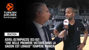 ASVEL-Olympiacos (Euroleague) : "Une belle première victoire mais la saison sera longue" tempère Tony Parker