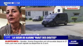 Disparition de Karine Esquivillon: sa sœur a "beaucoup de mal à croire qu'elle soit partie comme ça"