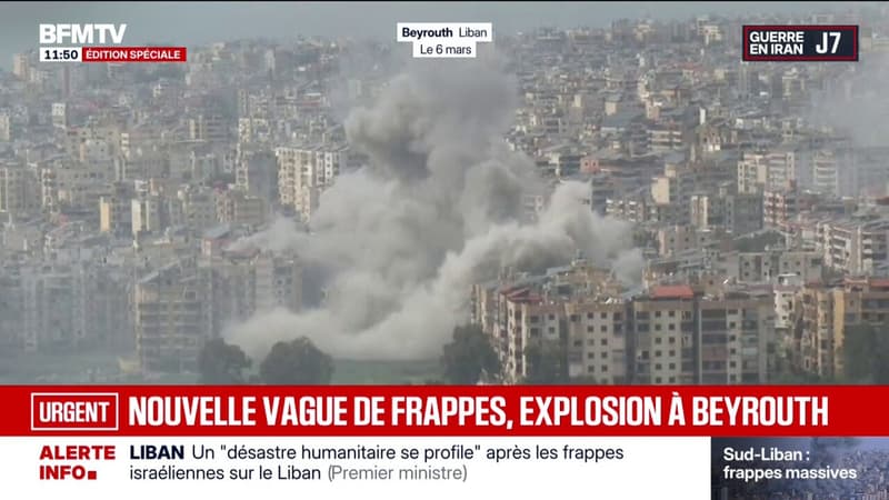 Les images de l'explosion d'un missile israélien à Beyrouth