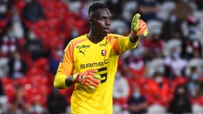 Édouard Mendy avec Rennes, à Lille le 22 août 2020