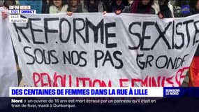 Lille: des centaines de femmes dans la rue pour manifester contre la réforme des retraites