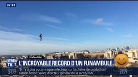 L'incroyable record d'un funambule