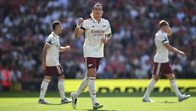 Riccardo Calafiori buteur pour Arsenal lors de la première journée de Premier League à Old Trafford, 17 août 2025