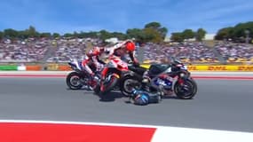 Le contact entre Marc Marquez et Miguel Oliveira lors du GP du Portugal