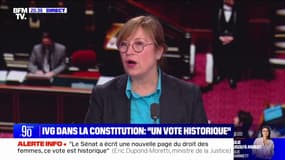 IVG dans la Constitution: Dominique Vérien (sénatrice UDI de l'Yonne) se dit "très heureuse que le Sénat ait été à la hauteur des attentes de la société"