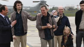 Les quatre otages français lors de leur libération en 2014.