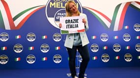 La candidate de Fratelli d'Italia Giorgia Meloni