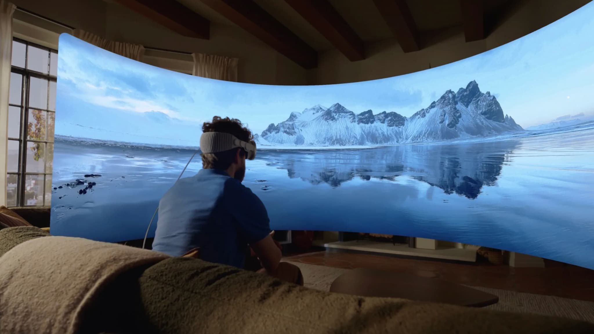 L'interface du casque Vision Pro d'Apple