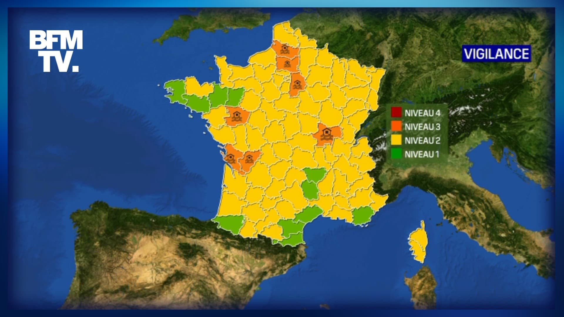 Crues: 7 Départements Toujours En Vigilance Orange