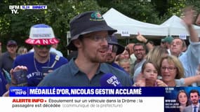 Quimperlé: les supporters de Nicolas Gestin acclament le médaillé d'or