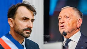Le maire de Lyon, Grégory Doucet, et Jean-Michel Aulas, candidat aux élections municipales de 2026.