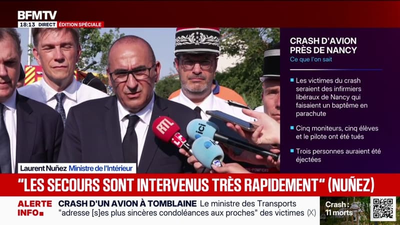 Crash d'avion: "L'appareil s'est écrasé à 300m de la piste", déclare Laurent Nuñez