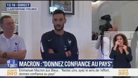 Équipe de France : "Donnez confiance au pays, ayez le sens de l'effort" Macron met la pression aux Bleus