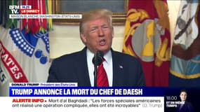 "Nous continuerons à nous battre contre le terrorisme."  Donald Trump annonce la mort du chef de Daesh