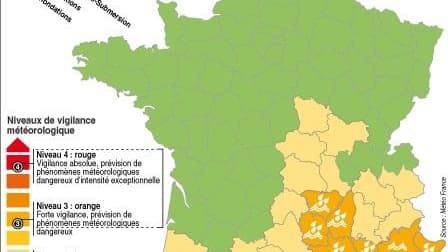 ALERTE ORANGE DANS LE SUD ET EN CORSE