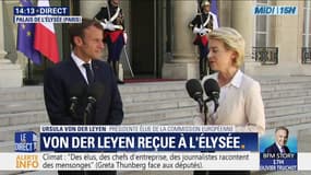 "Nous avons un chemin commun pour l'Europe": Ursula von der Leyen reçue à l'Élysée