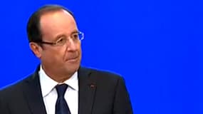 François Hollande s'exprimant vendredi matin lors de la conférence environnementale.