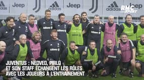 Juventus : Nedved, Pirlo et son staff échangent les rôles avec les joueurs à l’entraînement