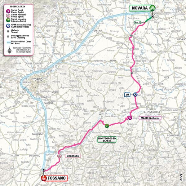 La carte de la troisième étape du Giro 2024