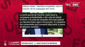 Le monde de Macron: Affaire Hulot, Y. Jadot écarte M. Orphelin - 29/11