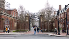 L'entrée principale de l'université d'Harvard à Cambridge, dans le Massachusetts, le 15 avril 2025. (Photo d'illustration)