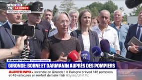 Gironde: Elisabeth Borne décrit "des événements dont on sait très bien qu'ils sont liés au dérèglement climatique"