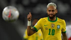 Neymar lors de la victoire du Brésil face au Pérou (4-0) en Copa America
