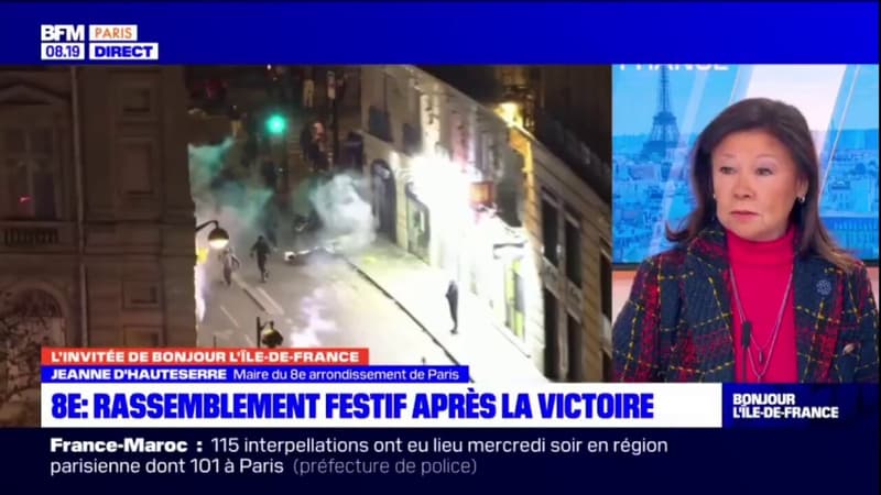"Je suis très satisfaite": la maire du 8e arrondissement de Paris, revient sur les rassemblements festifs après la victoire des Bleus mercredi soir