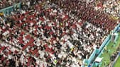 Tribunes vides du stade Al-Bayt au Qatar