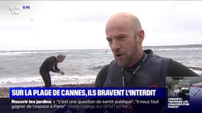 À Cannes, kitesurfeurs et véliplanchistes bravent l'interdiction d'accès aux plages 