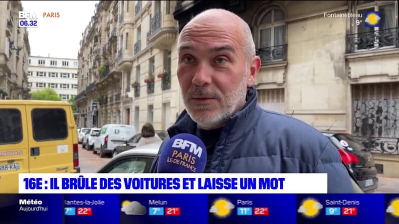 Paris: un homme incendie des voitures et laisse un mot, avant d'être interpellé (1/1)