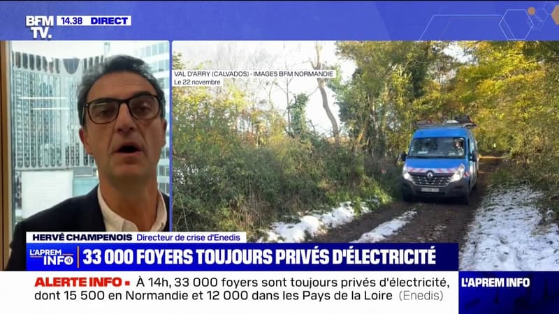 33.000 foyers toujours privés d'électricité: le directeur de crise d'Enedis assure que 