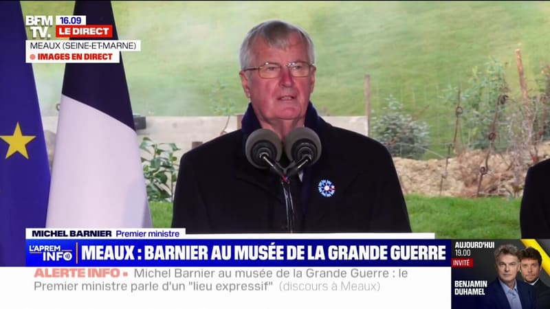 11-Novembre: Michel Barnier incite les jeunes à s'engager 