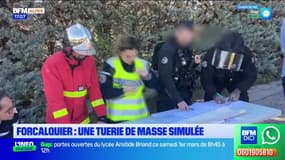 Forcalquier: une tuerie de masse simulée