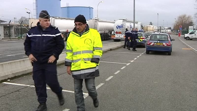 Blocage de routiers à Toulouse, le 19 janvier.