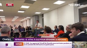 Retraites: à Lille, Gabriel Attal tente de défendre la réforme