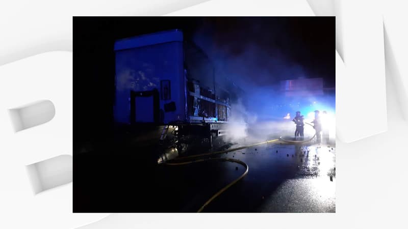 L'autoroute A8 coupée à hauteur d'Antibes en direction de l'Italie après l'incendie d'un camion