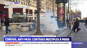 "Convoi de la liberté": des tensions en cours sur les Champs-Élysées