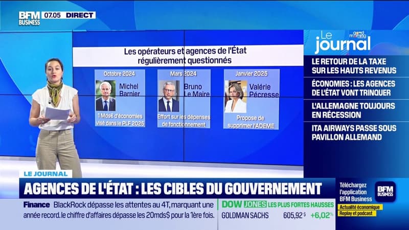 Agences de l'État : les cibles du gouvernement